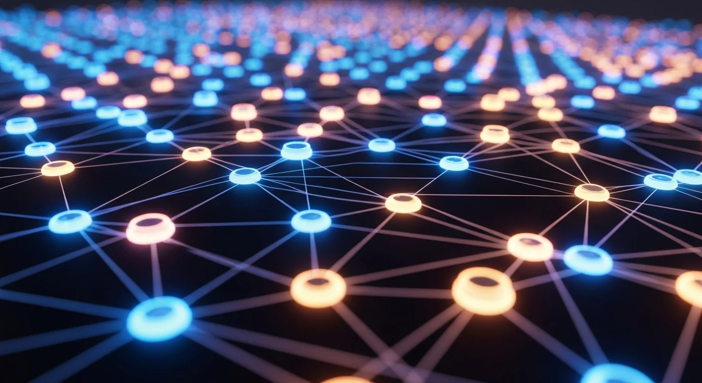 Abstract visualization of interconnected code nodes representing repository intelligence and AI-powered code understanding